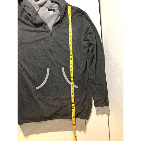Venus Medium Gray Pullover Hoodie Sweatshirt With Pockets - Picture 6 of 6